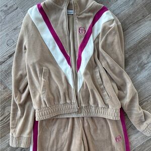 Sergio Tacchini Beige Velour Tracksuit